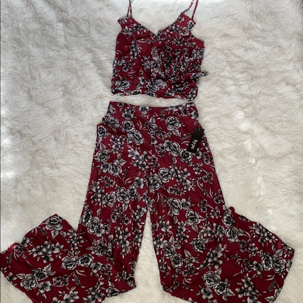 Hype two piece floral pants and top
